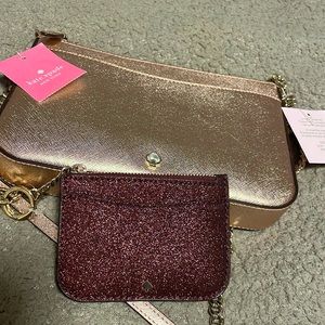 Kate Spade 3 piece shimmer crossbody purse